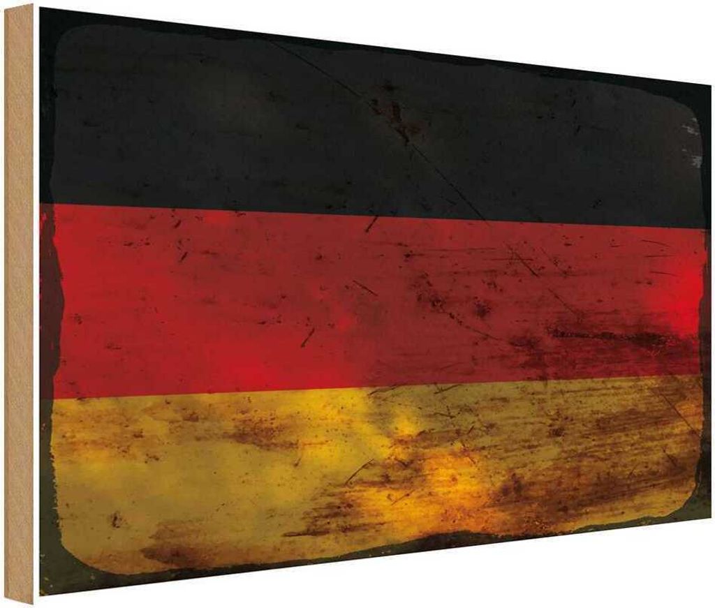 vianmo Holzschild 20x30 cm Deutschland Germany Rost Flagge Fahne Wappen