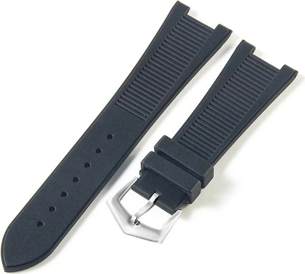 INF Cinturino in silicone per Patek Philippe Nautilus 5711 5712G, 2 pezzi Nero