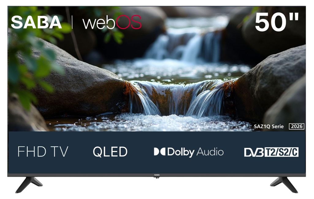 SABA SA50Z1QF QLED Fernseher 50 Zoll Smart TV webOS Full HD Produktbild 