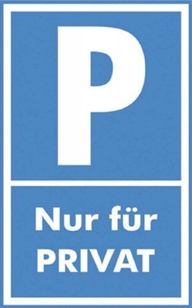 Parkplatz-Schild - PARKEN NUR FÜR PRIVAT - 308708 - Gr. 40x25cm
