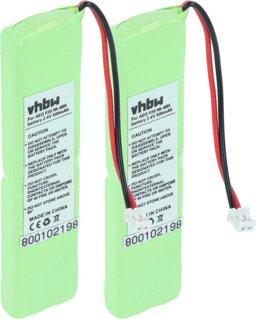 vhbw 2x Akku kompatibel mit AEG F20 schnurlos Festnetz Produktbild 
