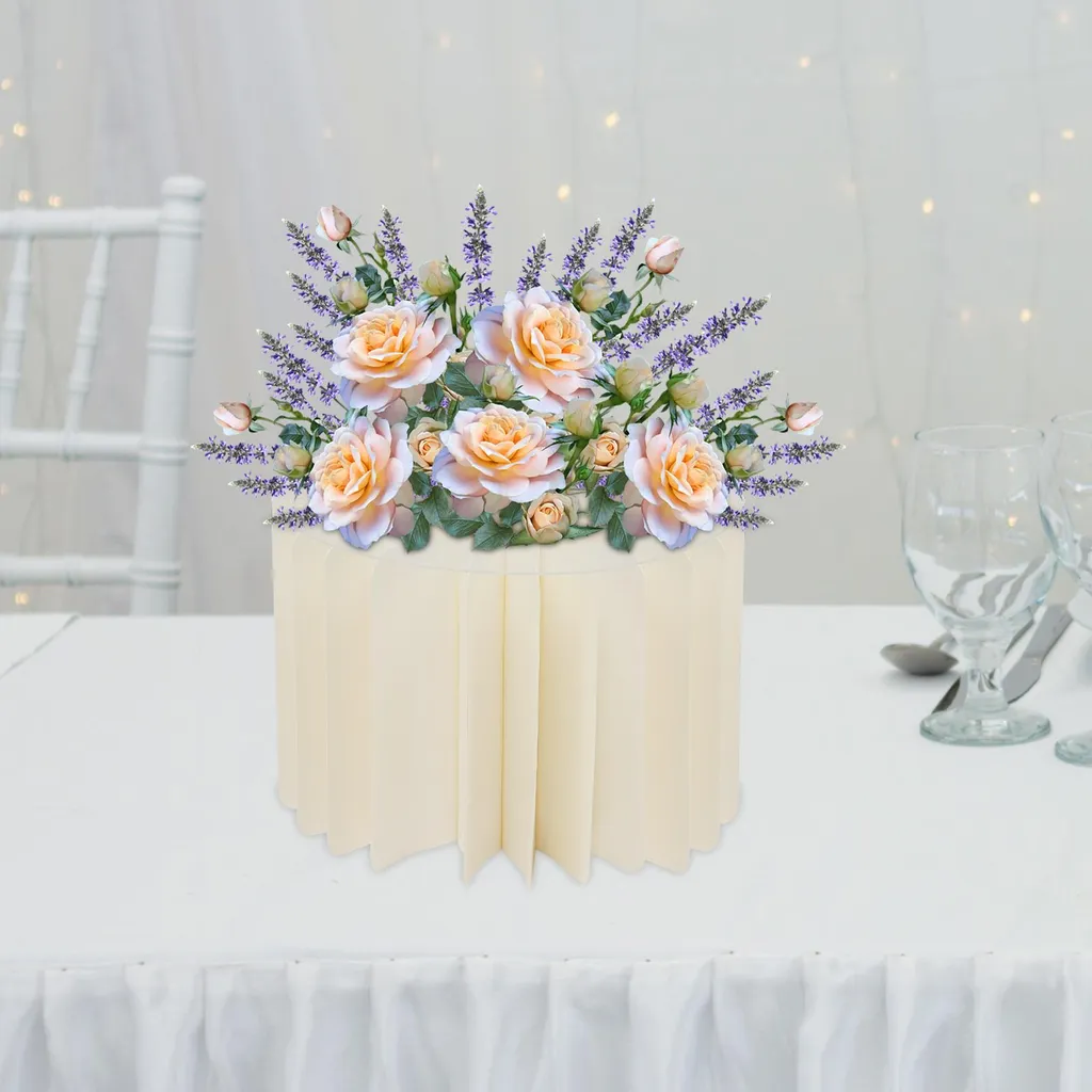 Solution centre de table mariage lot 10 porte-fleurs carton 20cm stable