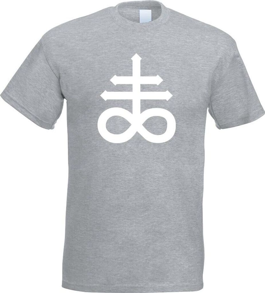 Kiwistar - T-Shirt - Graumeliert - The Leviathan Cross Motiv Bedruckt Funshirt Design Print - mit Motiv Bedruckt - Funshirt Design - Sport - Freize...