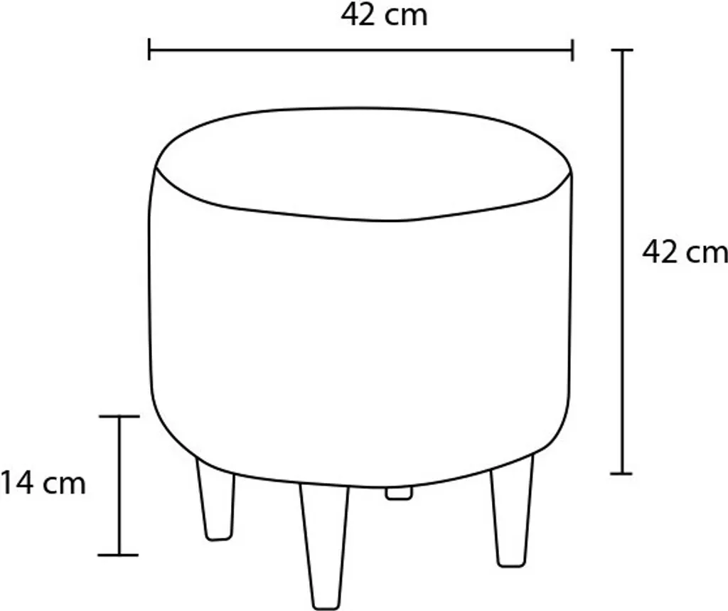 Petit pouf d'appoint anthracite et cuivre pour repose-pieds de salon