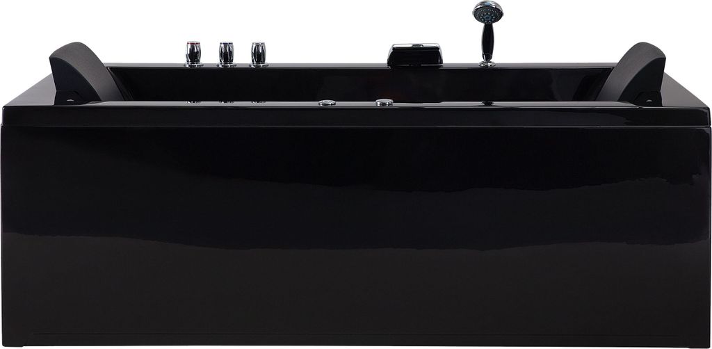 BELIANI Vírivá vaňa čierna sanitárny akrylát 183 x 90 cm Obrázok produktu 