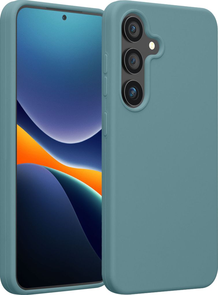 kwmobile Schutzhülle kompatibel mit Samsung Galaxy S25 Hülle - Silikon Handy Case - Handyhülle für Samsung S25 weiche Oberfläche - kabelloses ...