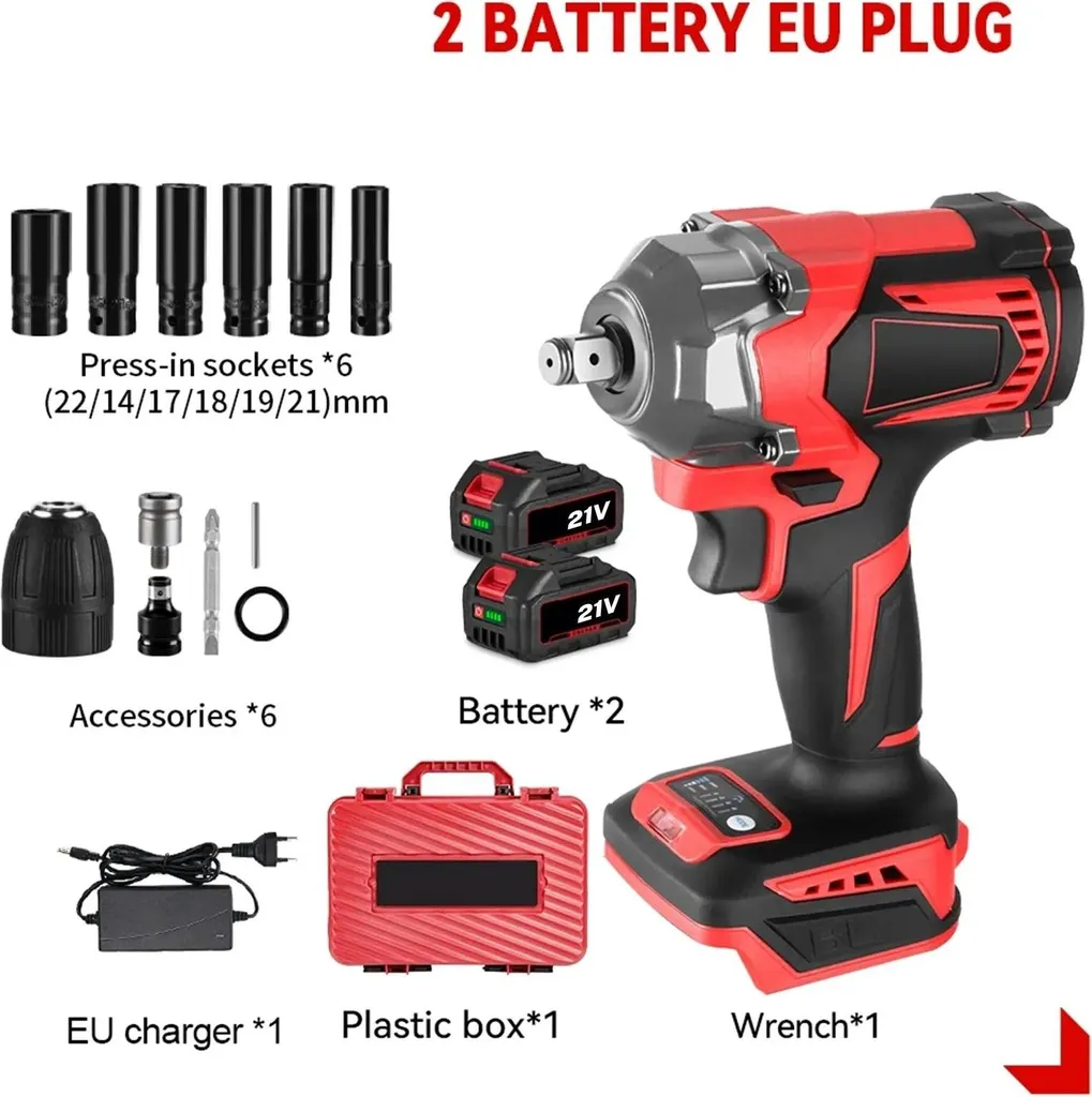 Perceuse à percussion sans fil Brushless 1200 Nm pour bois et métal