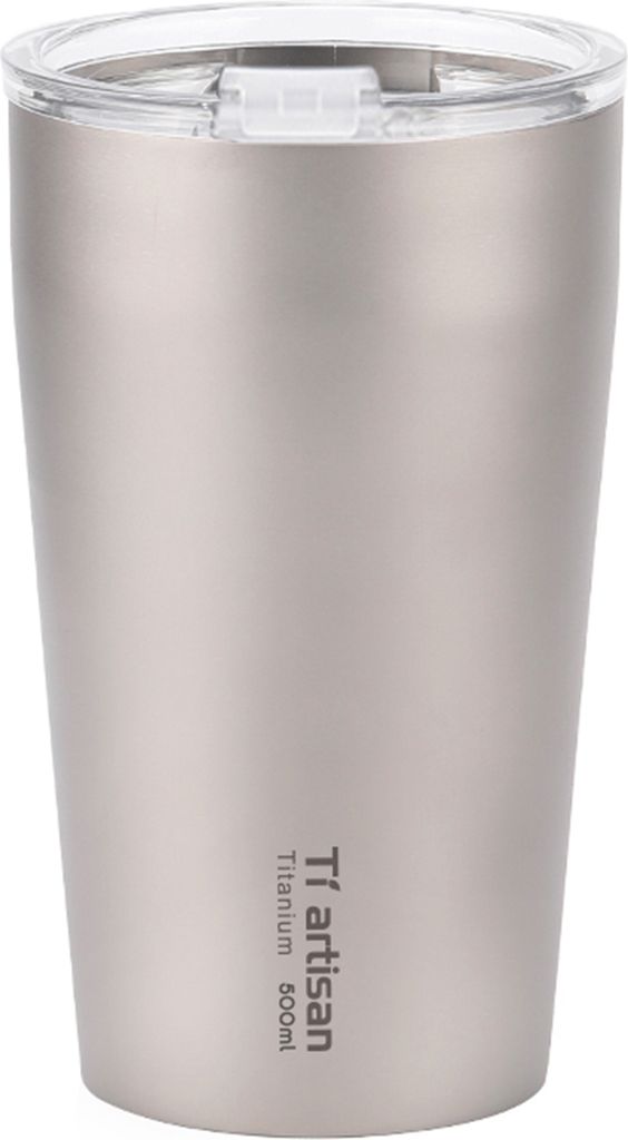 Outdoor-Titan-Teetasse, doppelwandig, Camping-Bierbecher, 500 ml, Wasserbecher mit Lippe