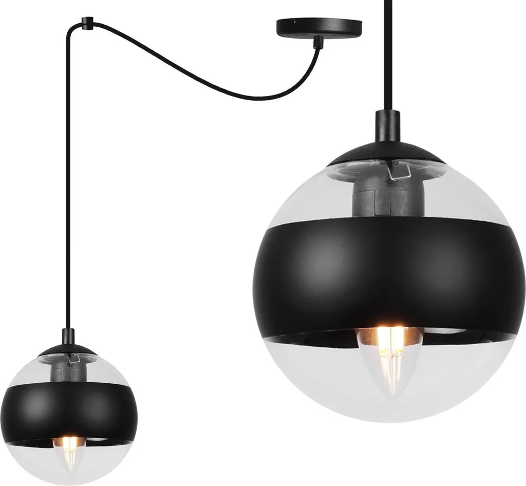 Lampada Sospensione Toledo Spider Black Vetro Nero E14 | Offerta Online