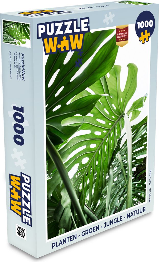 MuchoWow Puzzle 1000 Teile Pflanzen - Grün - Dschungel - Natur - Spielzeug - Alt und Jung - Spiele - Puzzeln