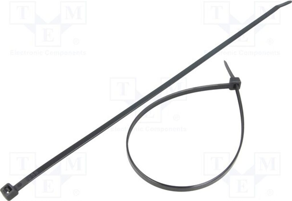 100x Kabelbinder schwarz 222N W: 4,8mm L: 280mm Ømax: 76mm FIX-S-4.8X280S/BK Kabel