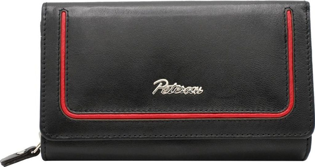 Peterson Portemonnaie aus Leder für Frauen Abiel schwarz One size