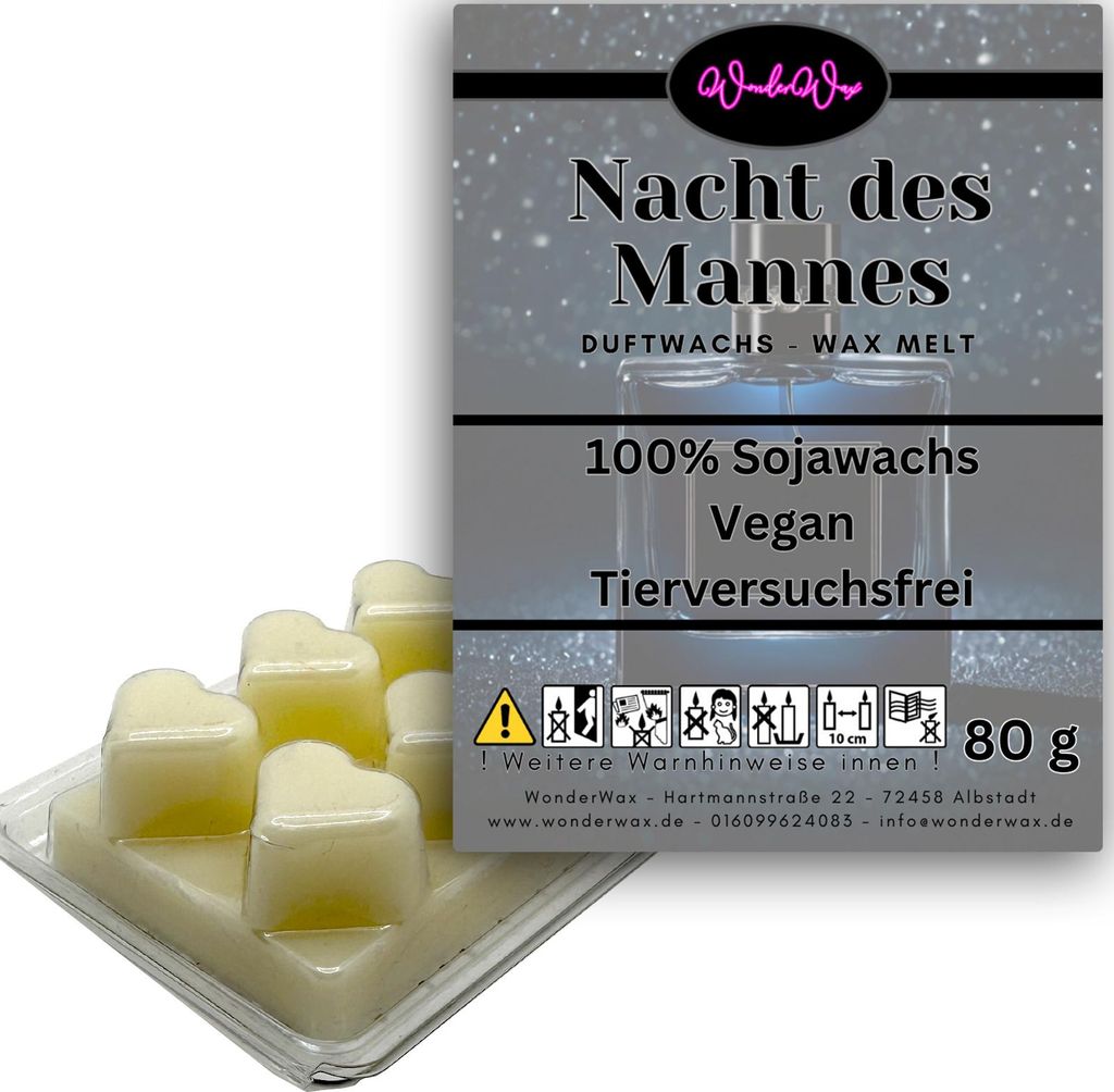 WonderWax Duftwachs Wax Melts für Duftlampe, 6 Herzen Duftmelt Wachsmelt Sojawachs Duftwachs Würfel für Raumdüfte, Wachs Duftöl Winter Indoor ...
