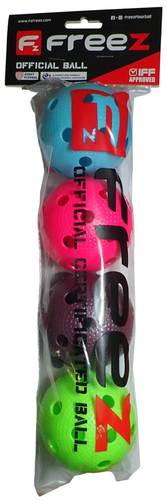 Florbalové míčky  FREEZ - 4 ks v sáčku Obrázek produktu 