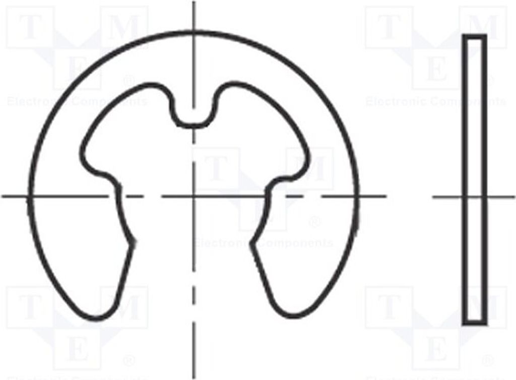 50x Sprengring ØAußen: 7,3mm 1284835 Schutzringe BN: 810 Durchm.Welle: 3,2mm