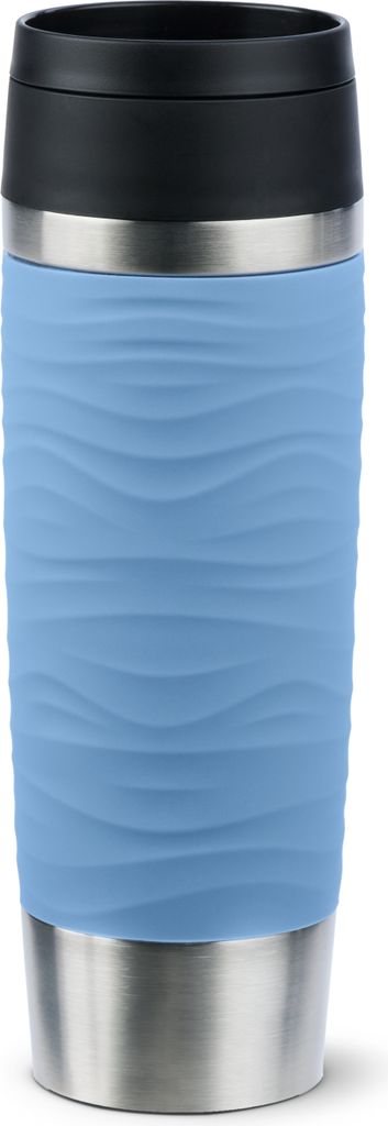 emsa Isolierbecher TRAVEL MUG Wave 0,5 Liter pastellblau