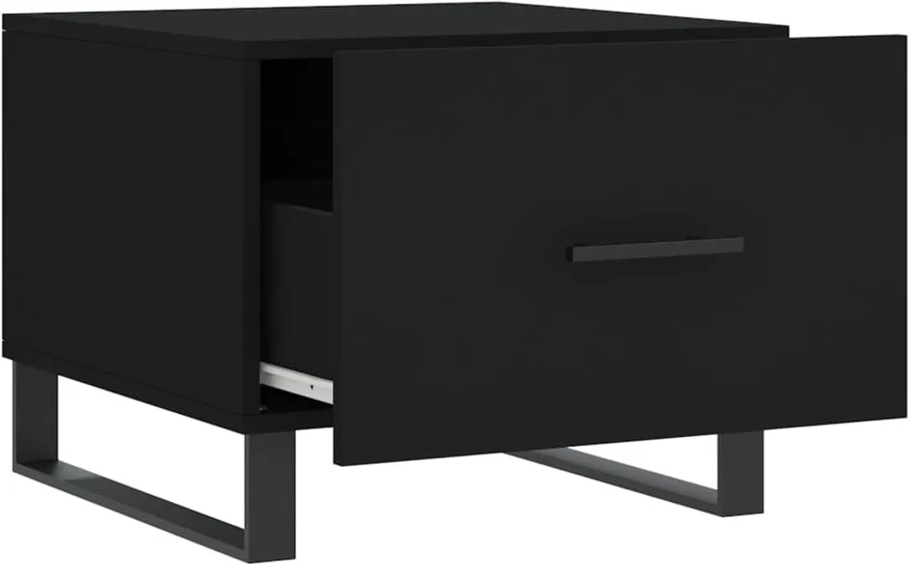SYFAX™ Tavolino da Salotto Nero 50x50x40 cm in Legno Multistrato - 5