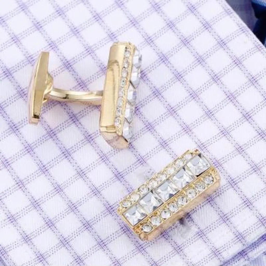 Paire de boutons de manchette Ravenna, accessoire de luxe pour costume de mariage