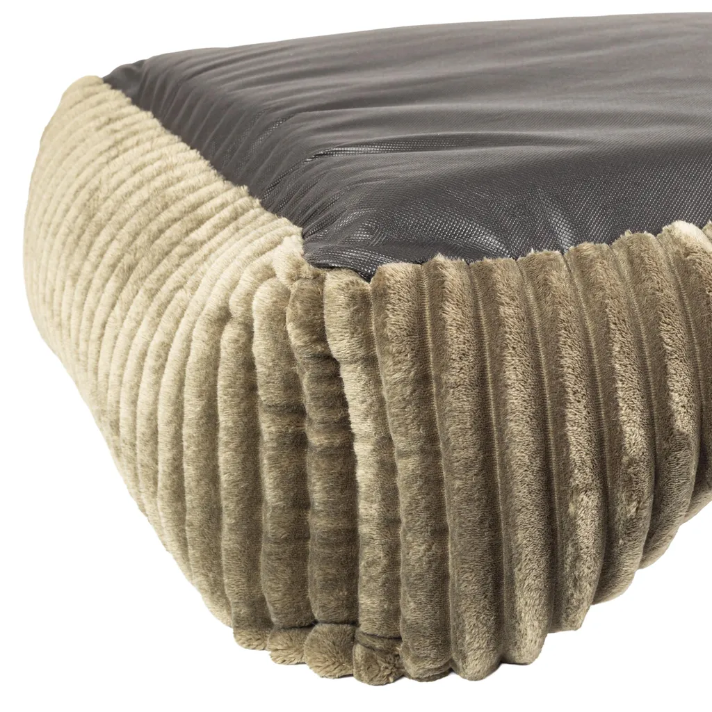 Cuccia Cani Boutique ZOO S 75x65 Verde Oliva | Look Scamosciato Lavabile - 4