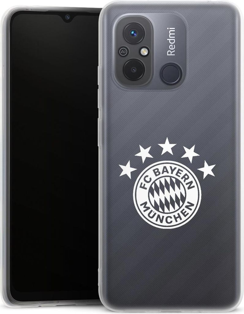 DeinDesign Handyhülle für Xiaomi Redmi 12C Silikon Hülle Case Smartphone Schutzhülle FC Bayern München FCB transparent