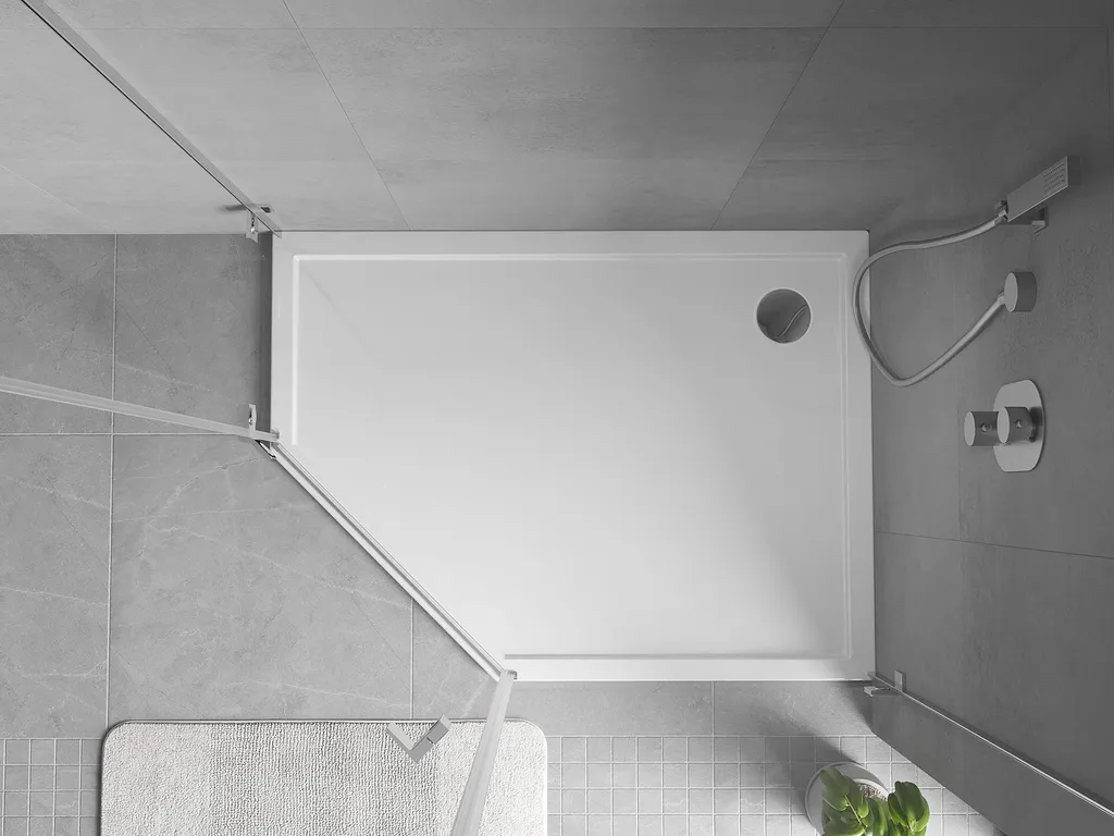 Receveur de douche pentagonal 90x80 cm blanc : fini les angles encombrés - 4