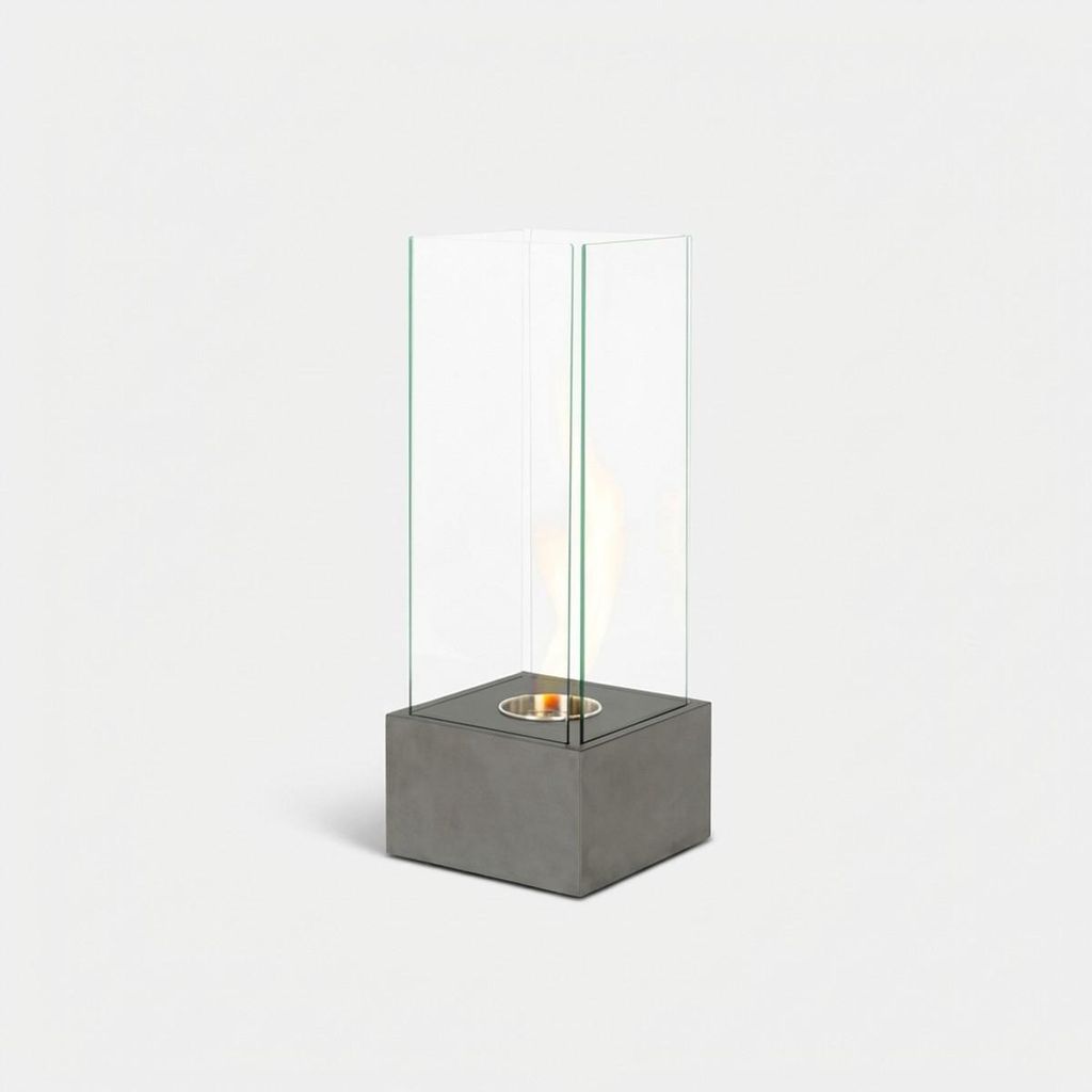 Bioethanol-Standkamin im modernen Design 1,5 kW Glow - Dunkel Grau