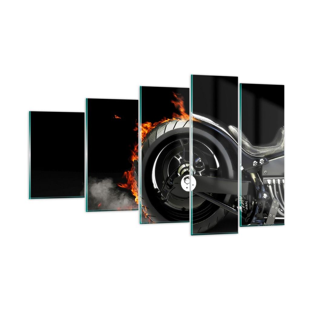 Bilder auf glas - Zerhacker geschwindigkeit stahl mann - 100x60cm - Glasbilder - Wandbilder - Kunstdruck - Wanddekoration aus Glas - Glas Bilder - ...