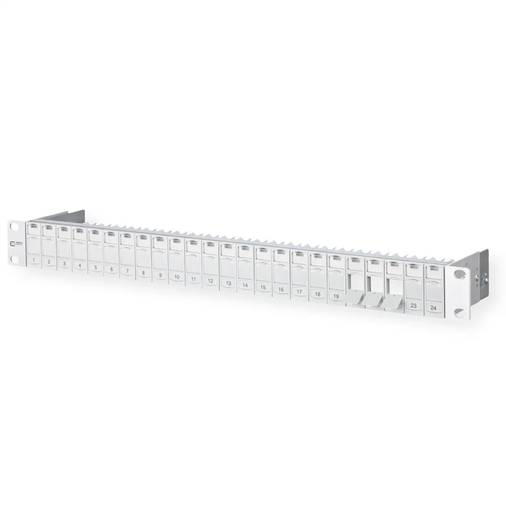 Support 19" BTR pour éviter l'encombrement de 24 prises E-DAT modul