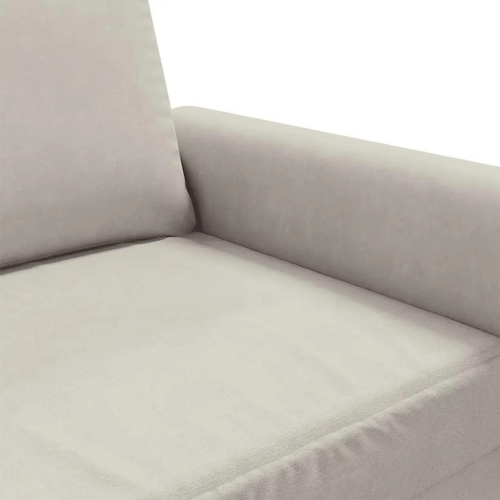 Canapé 2 places en velours crème de 140 cm vidaXL pour studio et salon - 7