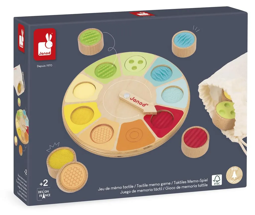 Disque Touch Memo Antidérapant - 10 Textures pour Stimulation Sensorielle