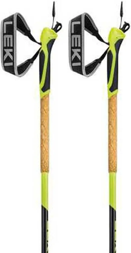 Bâtons de ski Leki 140 cm jaune pour la pratique du speed touring pro