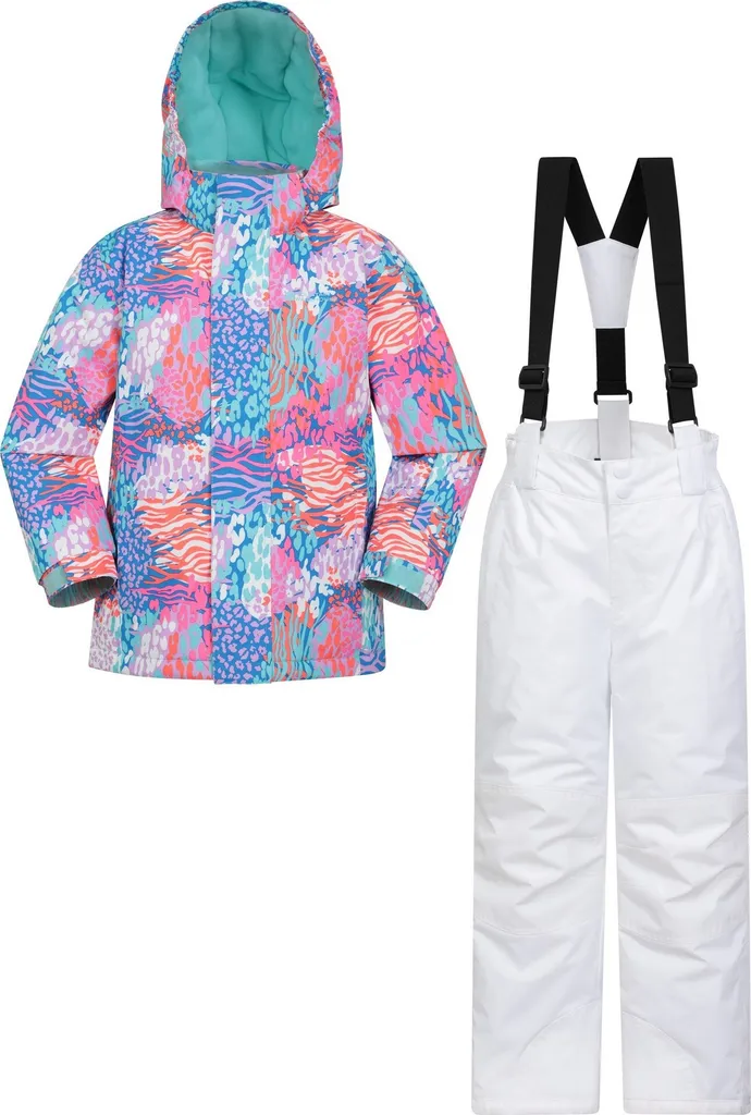 Veste et Pantalon de Ski Imprimés Thermiques pour Enfant Rose Taille 98