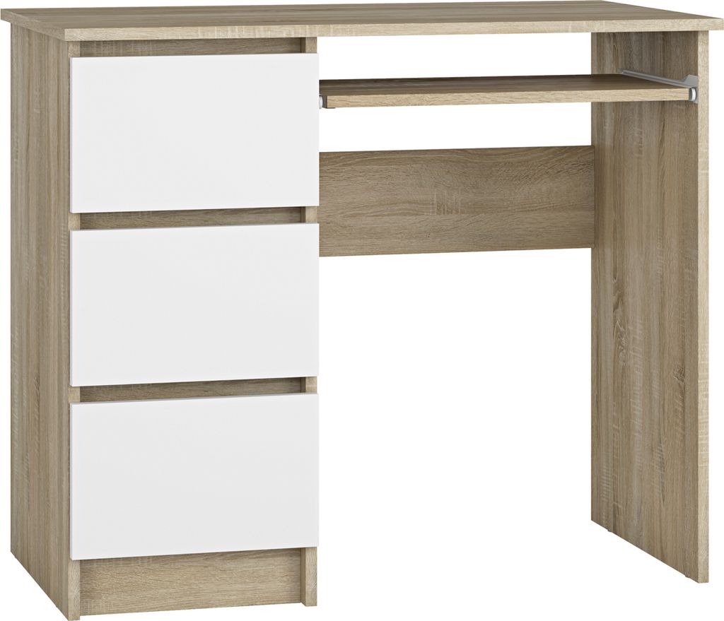 nabbi PC-Tisch Celity - Dub-Sonoma / Weiß Produktbild 