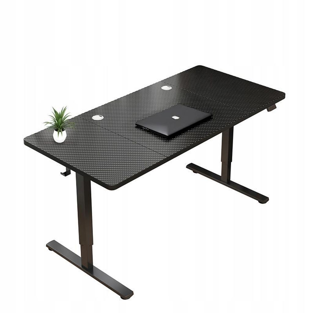 Elektrischer Schreibtisch, höhenverstellbar, schwarz, 160 cm, verstellbar von 72 bis 118 cm