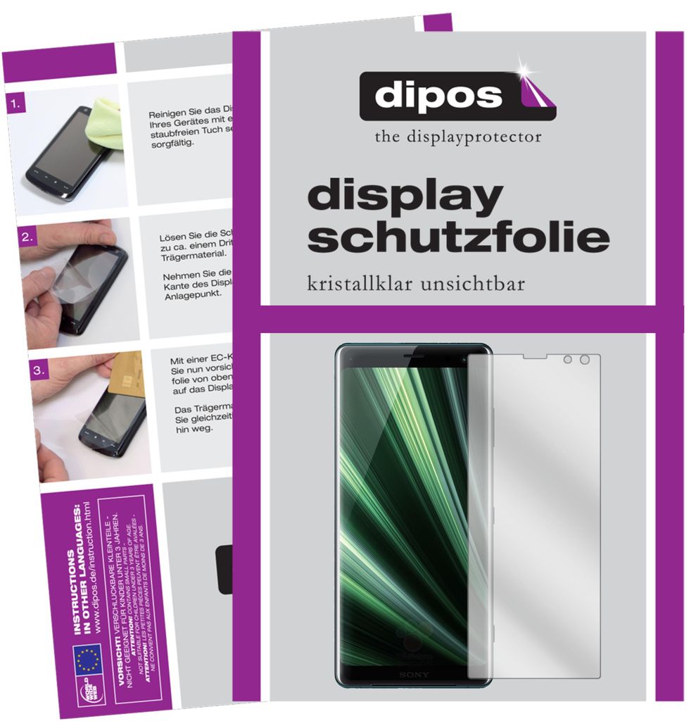 6x Schutzfolie für Sony Xperia XZ3 klar Displayschutzfolie Folie Display Schutz