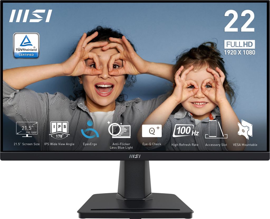 MSI PRO MP225 Computermonitor 54,6 cm (21,5") 1920 x 1080 Pixel Full HD LED Schwarz