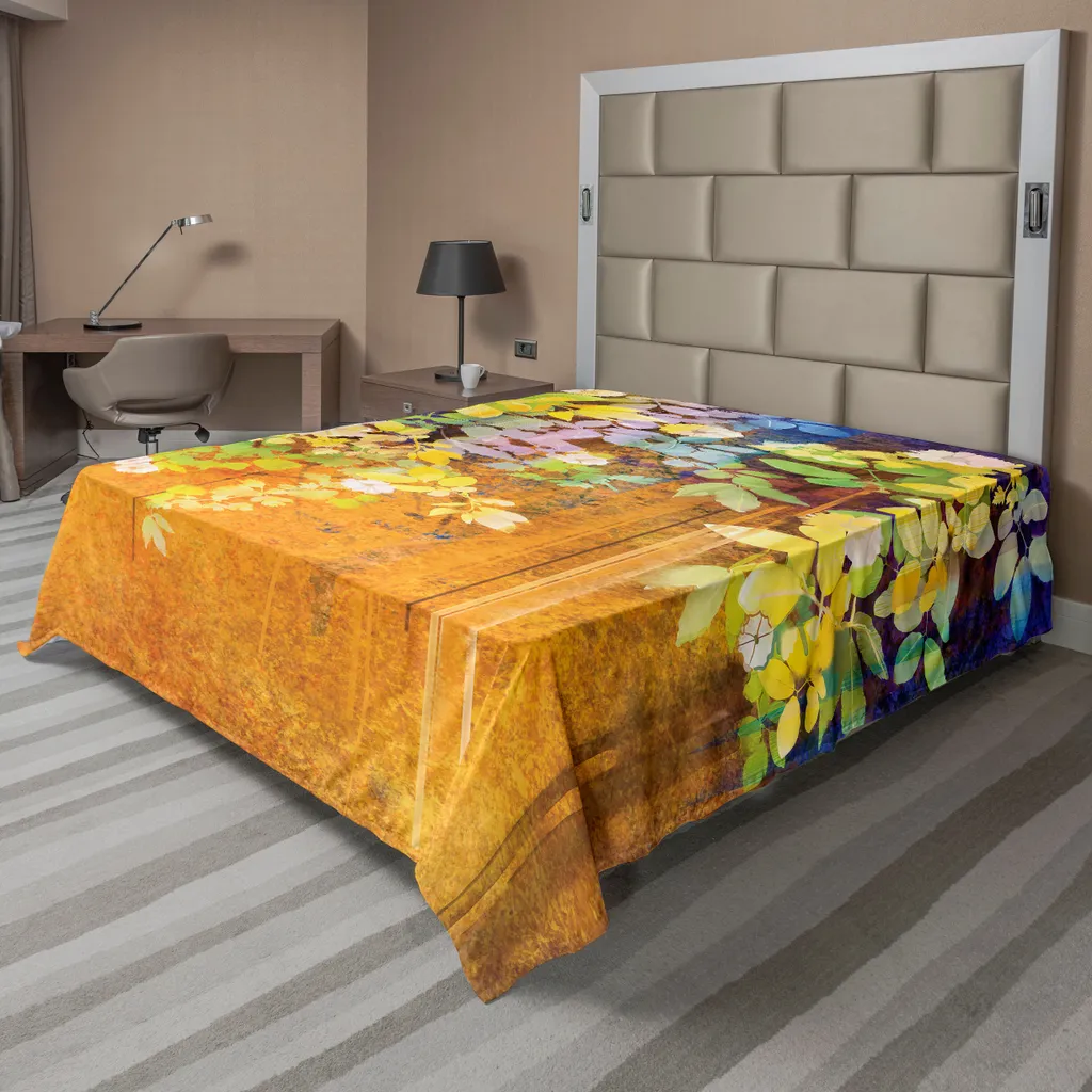 Drap de lit printanier pour décoration de chambre ambiance romantique