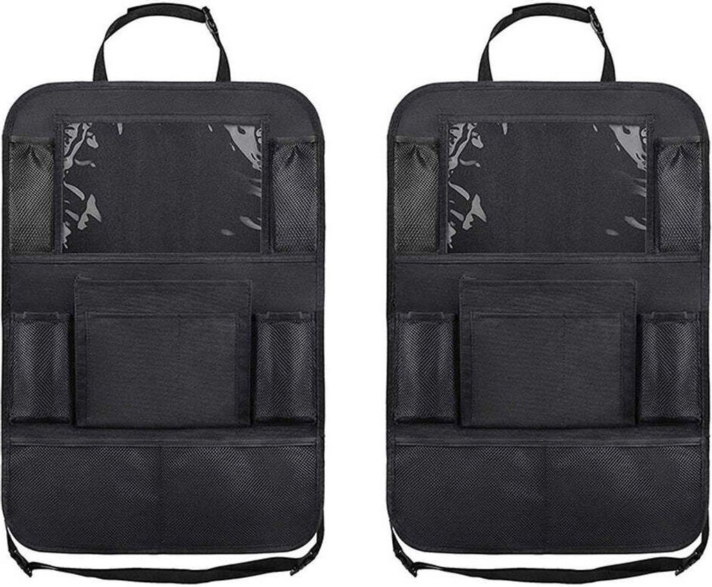 Autositzen Organizer – praktische Tablet Halterung – Marke – 2 Stück – Schwarz – für mehr Ordnung im Auto