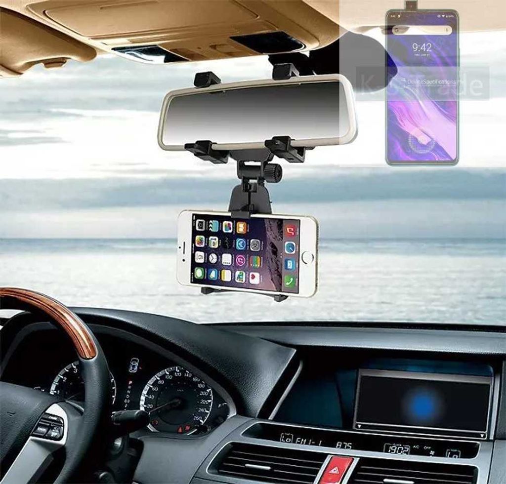 K-S-Trade Smartphone Halterung kompatibel mit UMIDIGI S5 Pro Rückspiegel Halterung schwarz Auto Halterung KFZ Halter