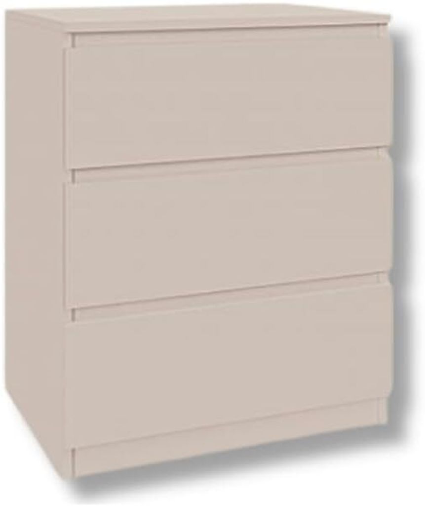 YUMEBLY Kommode mit 3 Schubladen | Schubladenschrank 61x75x40 cm | Für Schlafzimmer, Wohnzimmer, Büro, Kinderzimmer | Modern & geräumig | Kashmir