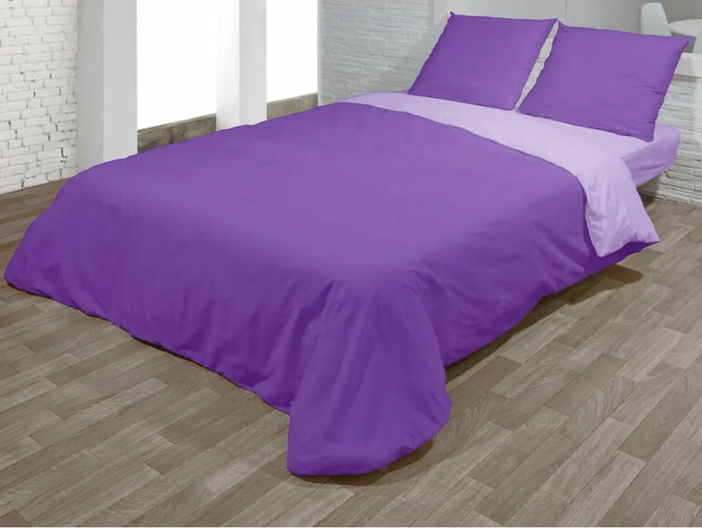 Housse de couette Hosteline Vegas Mauve pour lit 150 cm - Set 3 pièces