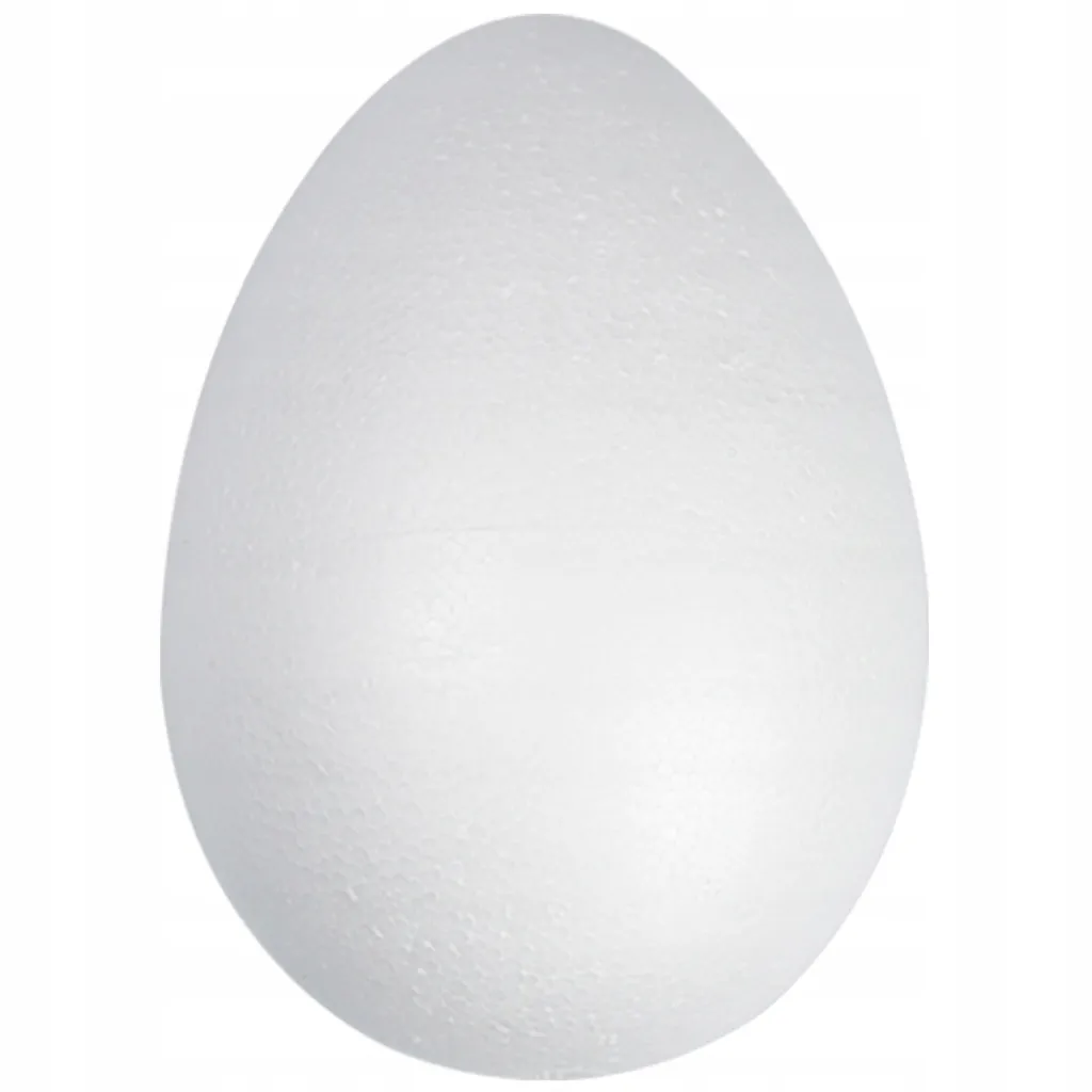 Oeuf en Polystyrène Blanc 15cm - Support de Décoration de Pâques à Peindre