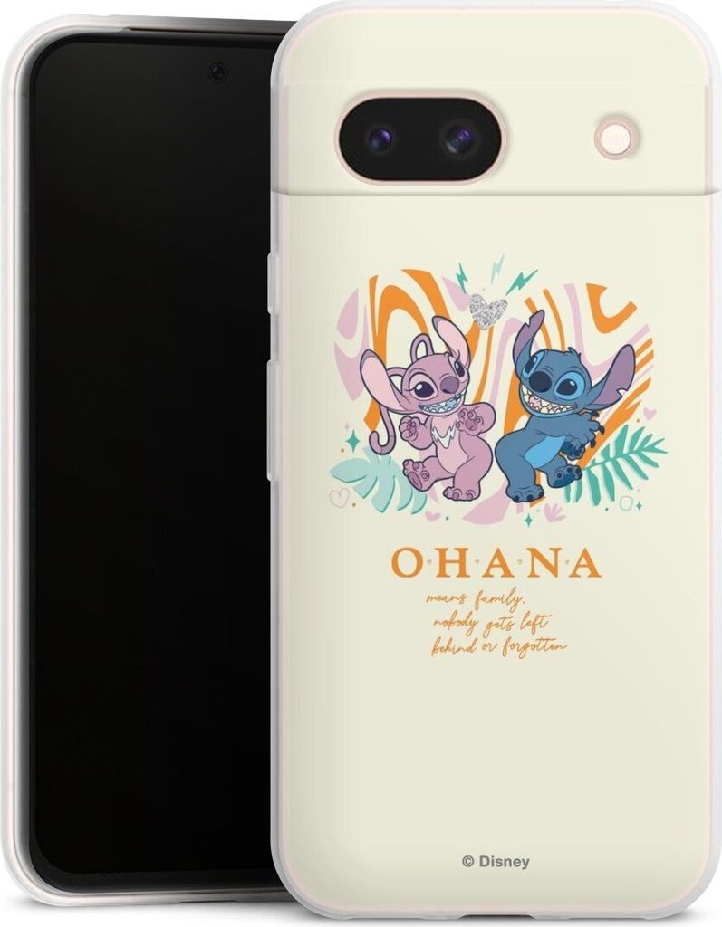 DeinDesign Slim Hülle für Google Pixel 8a Silikon Case Ultra Dünn Handyhülle Disney Offizielles Lizenzprodukt Lilo & Stitch