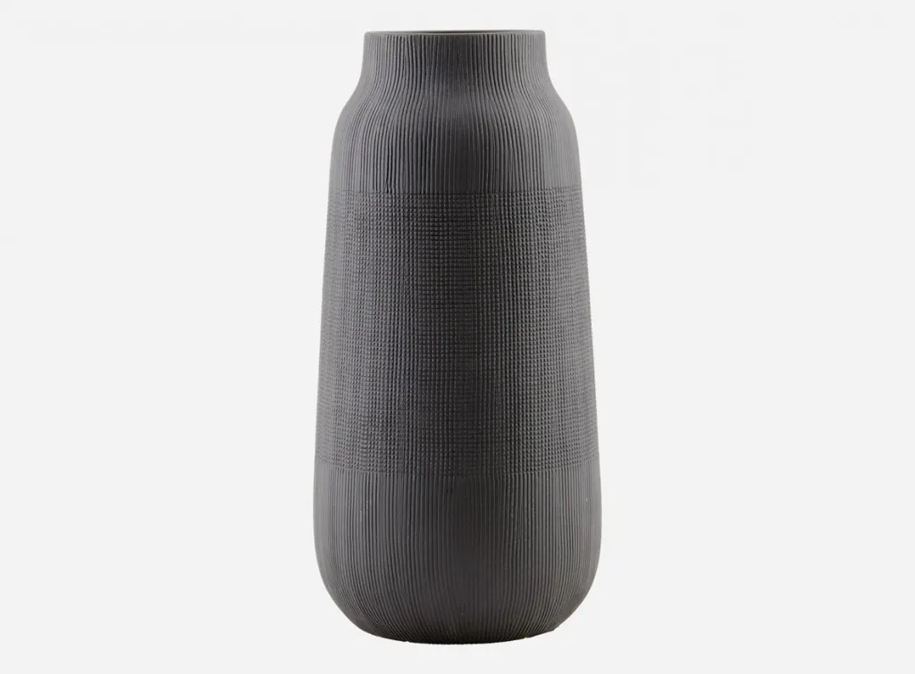 Vase Groove Dp0340 Noir Stable et Durable pour Déco sans Fausse Note