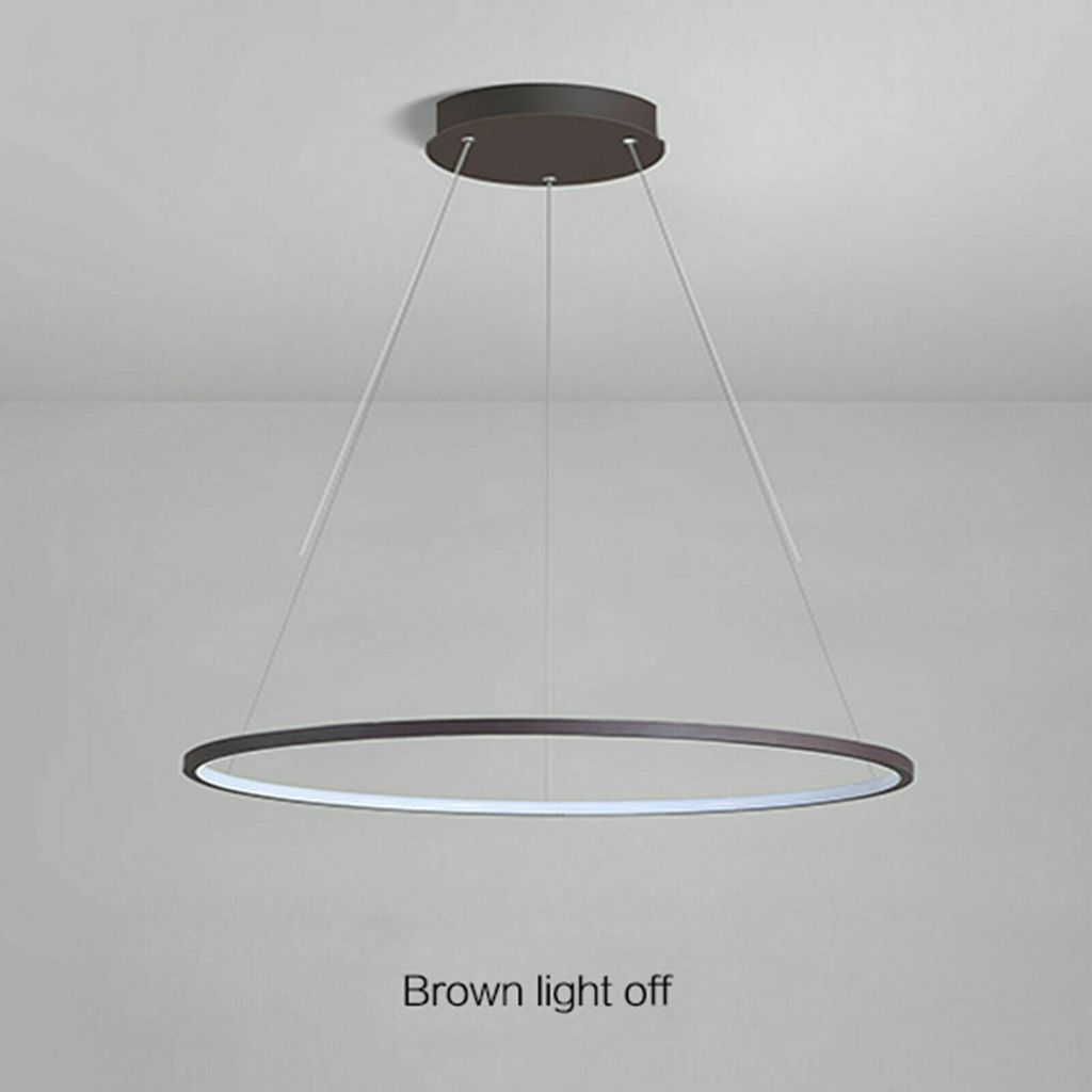 LED Ring Pendelleuchte 3 Farbe Dimmbar Modern Aluminium Produktbild 5