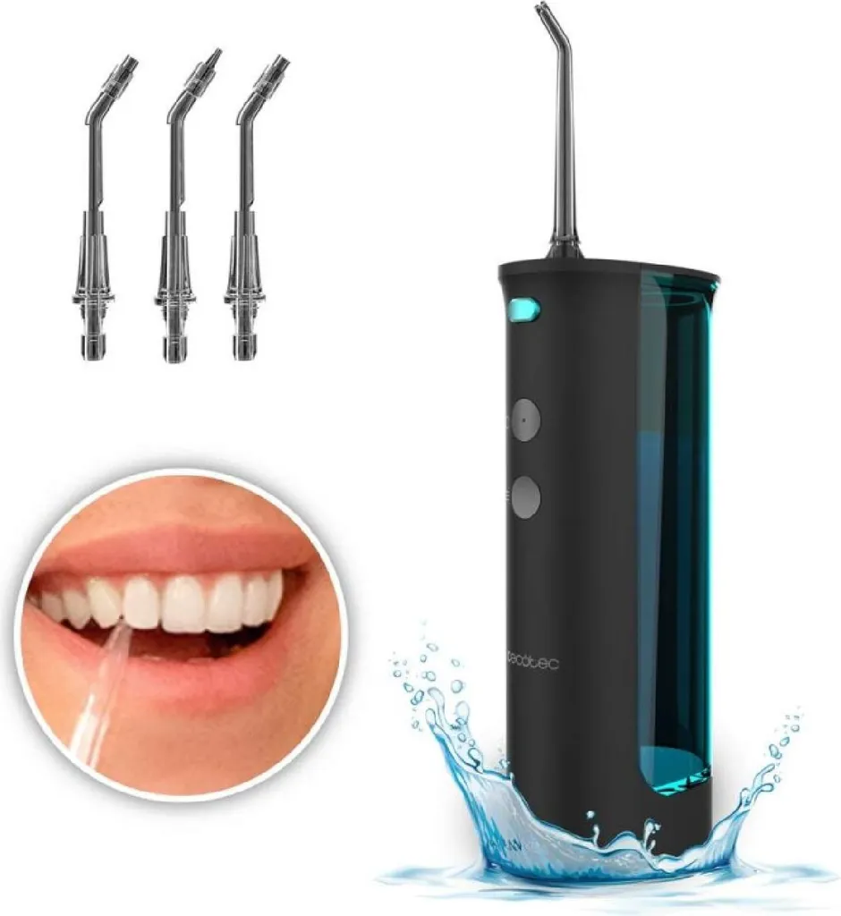 Cecotec Idropulsore Orale Portatile: Pulizia Dentale Professionale 3 Ugelli
