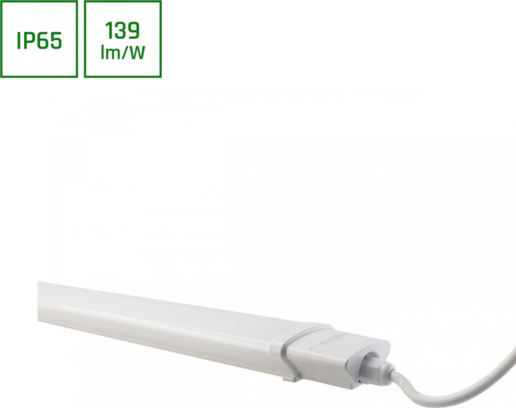 Spectrum LED-vochtbestendige lamp Limea Plug, wit, 120 cm, Productafbeelding 