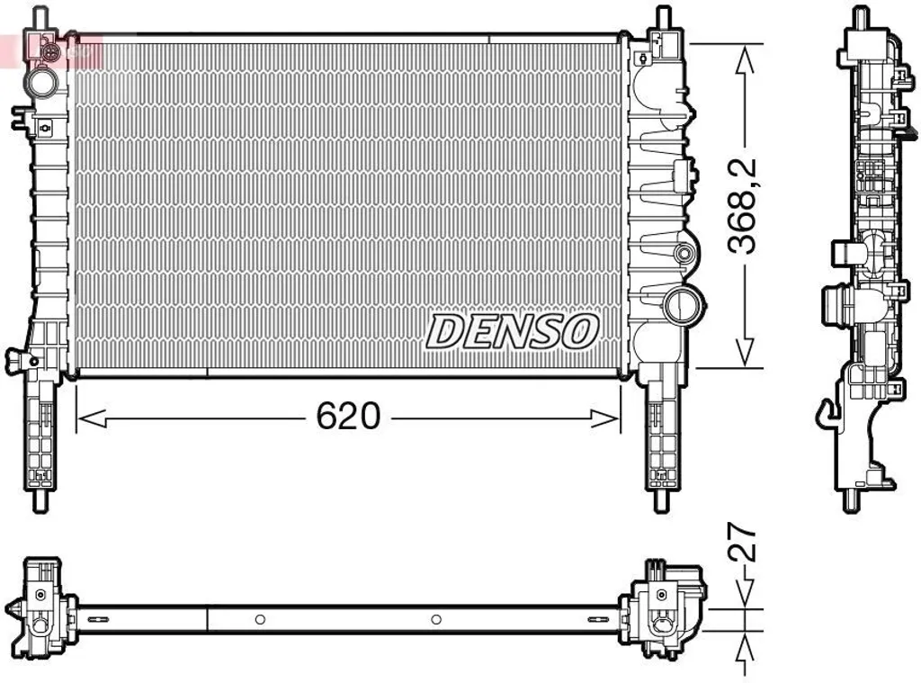 Radiateur de refroidissement moteur DENSO DRM20122 - Pour Mokka X J13