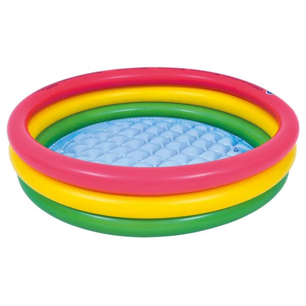 Piscina per bambini a 3 anelli colorati 100x22 cm in PVC