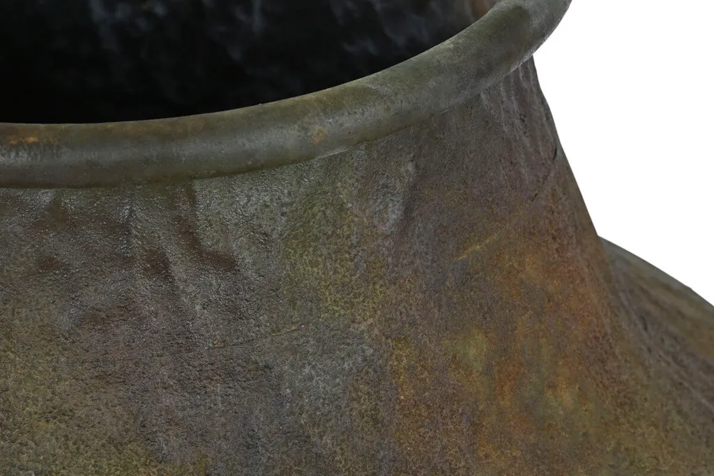 Vase en métal vert 91 cm finition ESPRIT - Objet déco robuste et chic